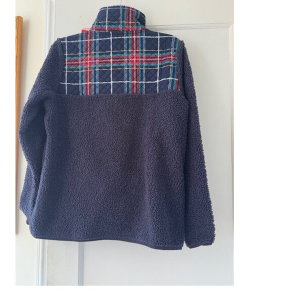 Vera Bradley Teddy Fleece Pullover Tartan Plaid - Picture 6 of 9